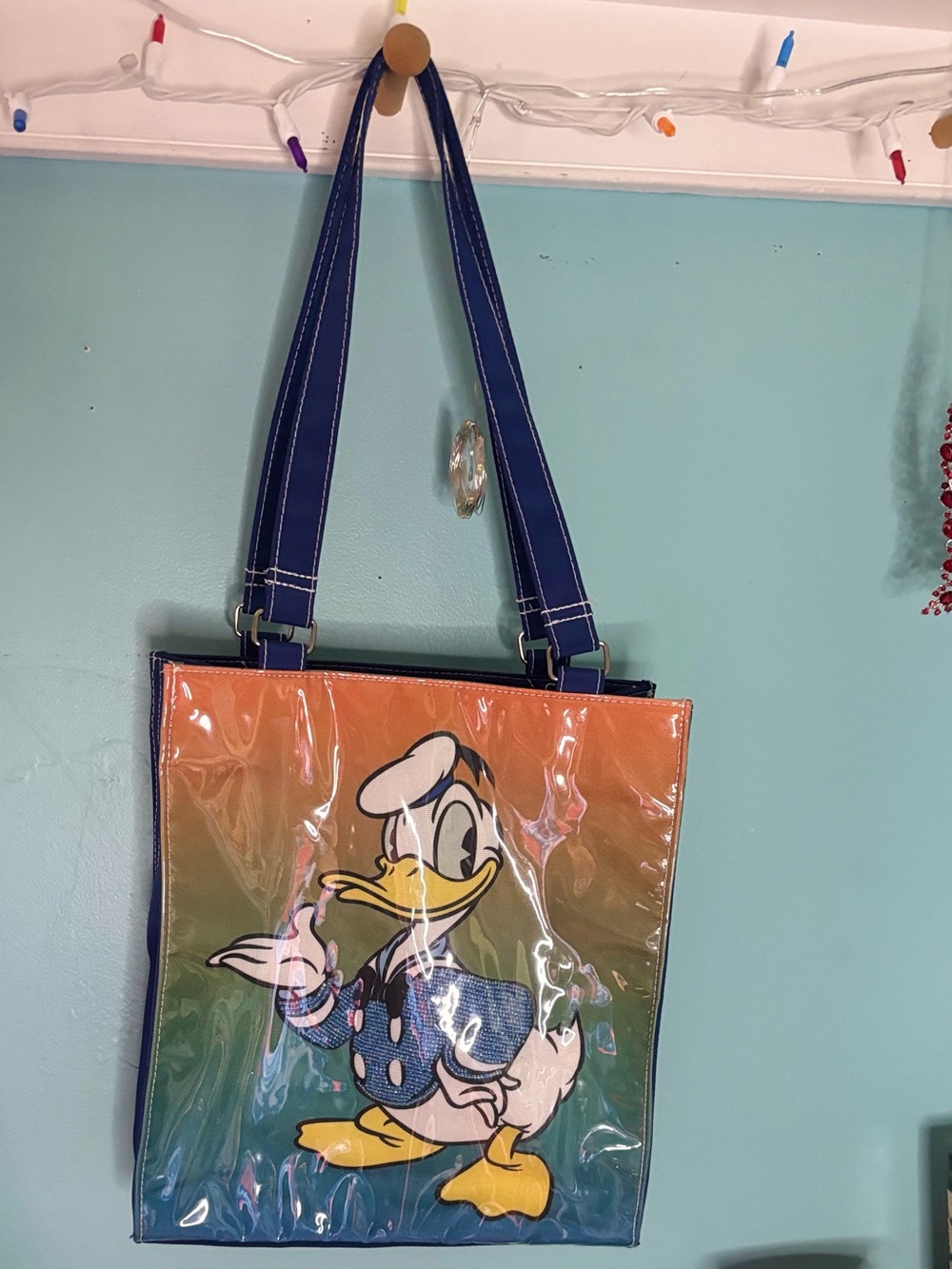 Disney Parks Donald Duck Glam Tote Bag
